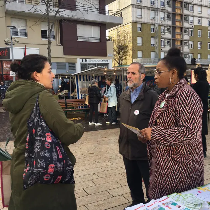 Sensibilisation sur un marché